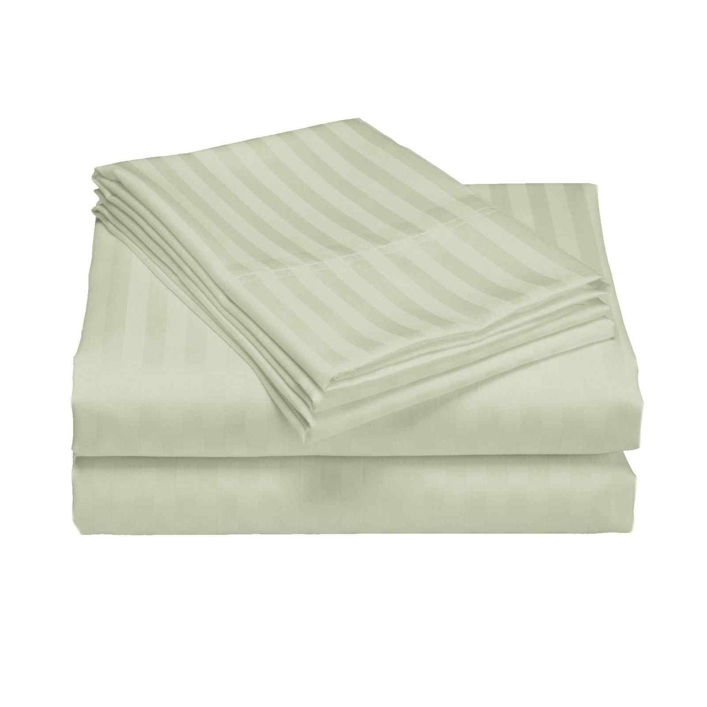 Royal Comfort 1200 Thread Count Damask Stripe Cotton Blend Sheet Sets King Pebble