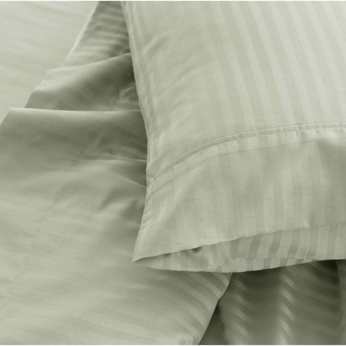 Royal Comfort 1200 Thread Count Damask Stripe Cotton Blend Sheet Sets King Pebble