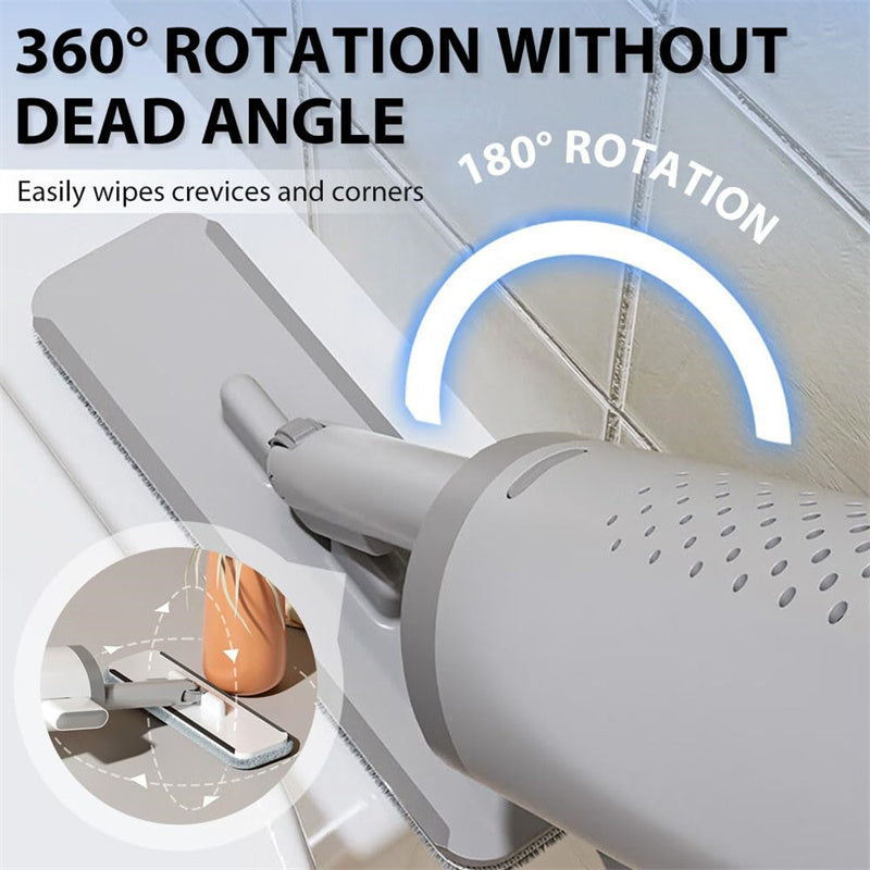 Rotatable Self Squeeze Mini Mop With Crevice Brush For Floor Cleaning