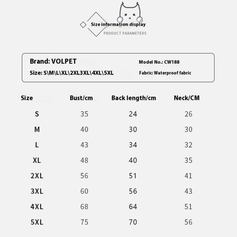 Reflective Large Dog Clothes Windproof When Going Out Hooded Raincoat
