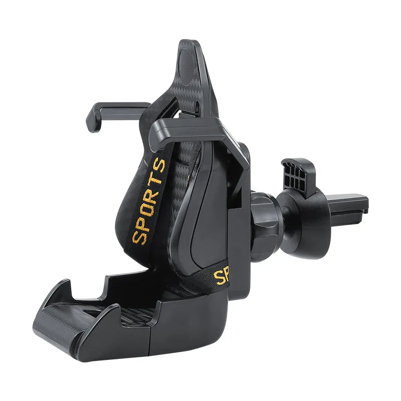 Racing Seat Shape Car Phone Holder Auto Air Vent Mobile Clip Rotatable