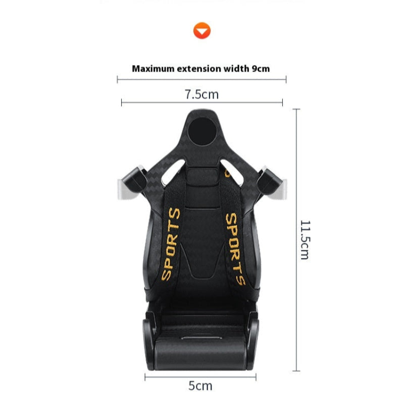 Racing Seat Shape Car Phone Holder Auto Air Vent Mobile Clip Rotatable