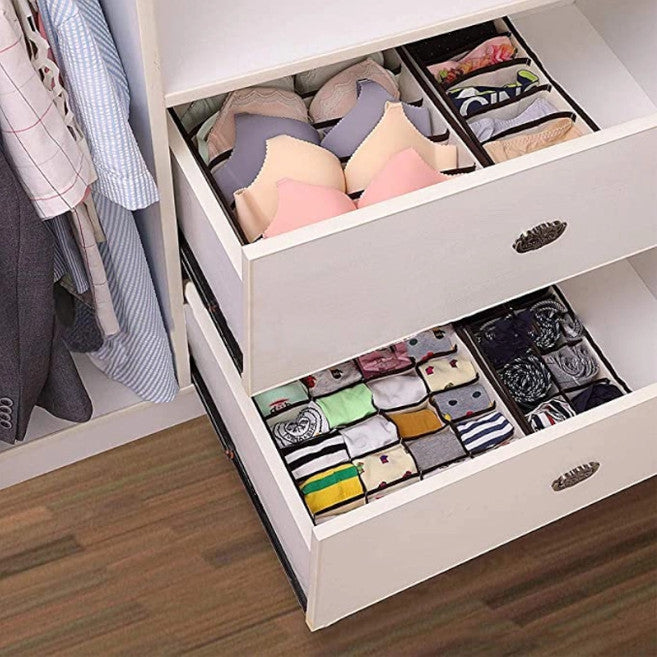 24 Grid Sock Storage Organiser Bedroom Organisation