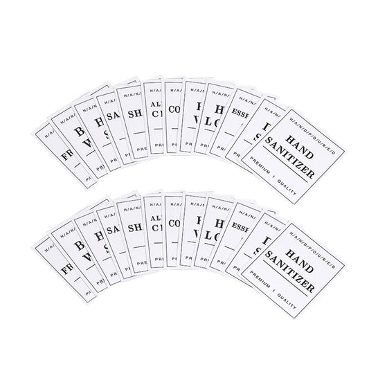 24Pcs Bathroom Bottle Label Waterproof Stickers Removable Cleaning Labels Glass