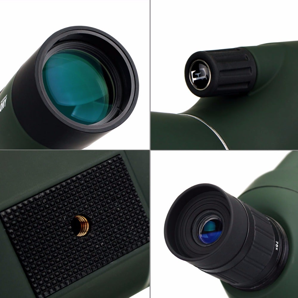 25 75X70mm Spotting Scope Sv28 Telescope Continuous Zoom Bk7 Prism Mc Lens Waterproof Hunting Monocular Tripod F9308b