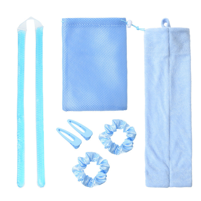 7 Piece Set Of Hair Gel Curler Express Kit Heatless Curly Sticks Long