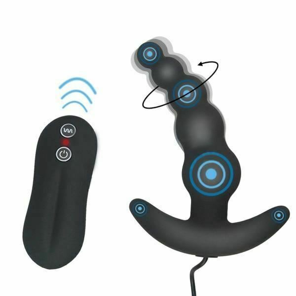 Anal Beads Vibrator 10 Speeds Remote Prostate Massager Butt Plug
