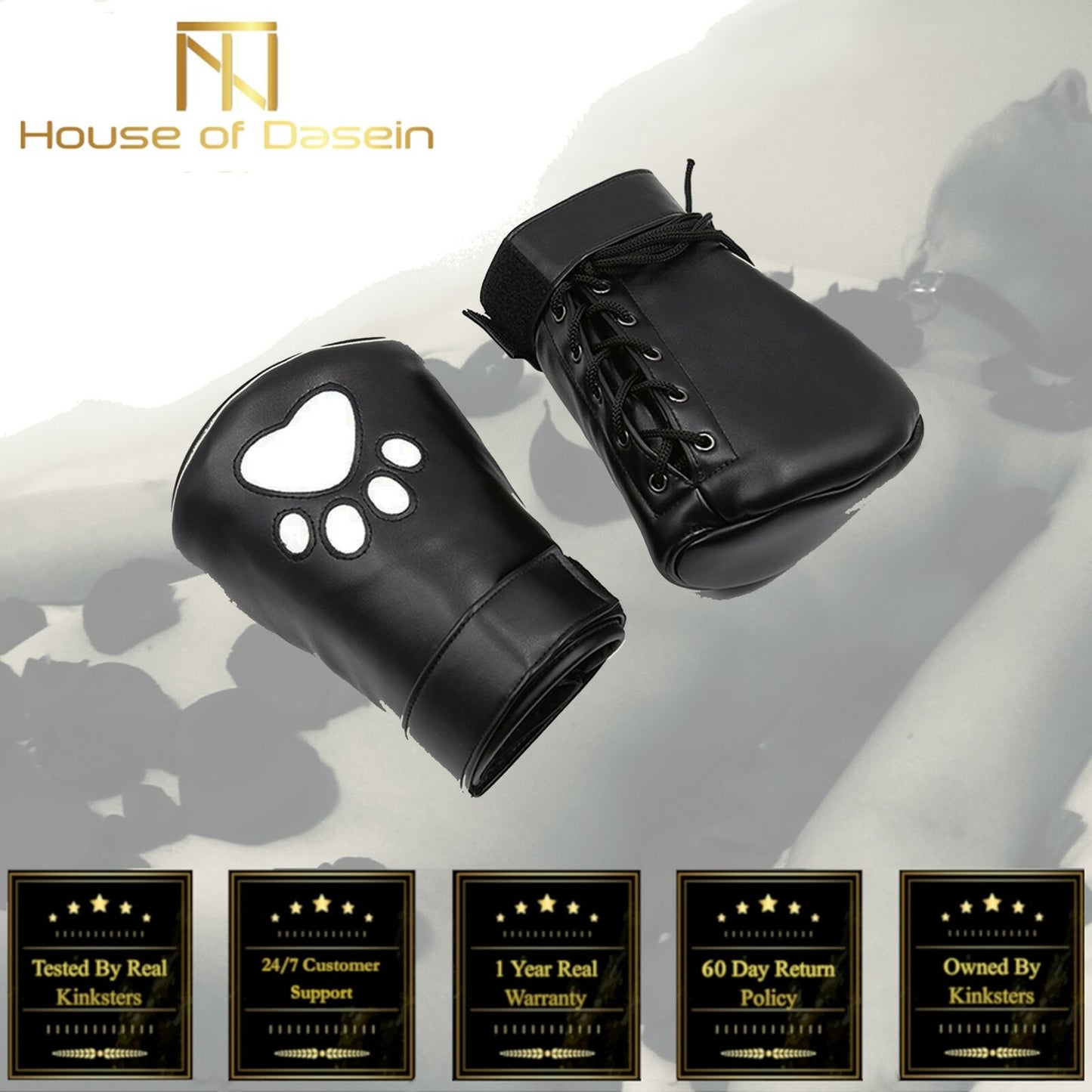 Puppy Mittens Dog Gloves Hand Fist Bondage Pet Roleplay Bdsm Restraints