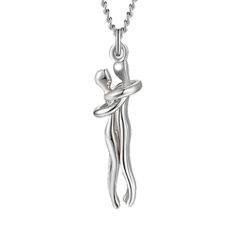 Veile Studios Hugging Couple Pendant Necklace Gift Idea