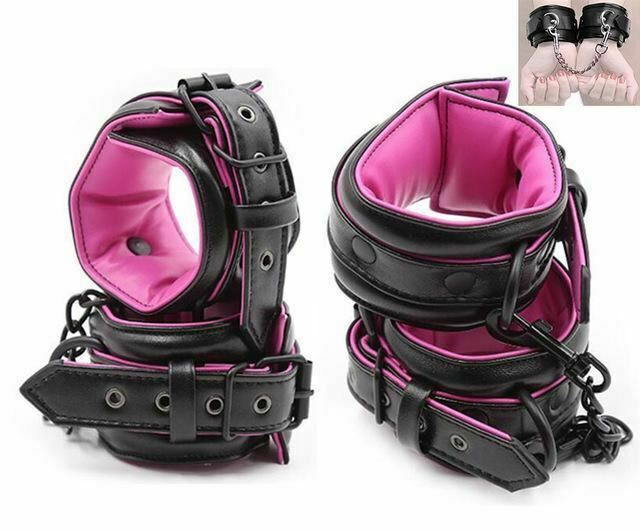 Soft Pink Ankle Wrist Cuffs Restraints Bdsm Fetish Kink