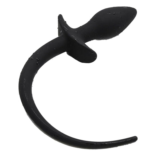 Black Silicone Puppy Tail Anal Plug Pet Play Bondage Kink Bdsm Fetish Restraints