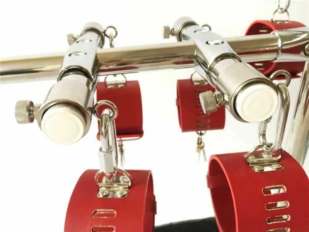 Stainless Steel Bondage Frame Torture Device Leather Bdsm With Dildo Sex Furniture