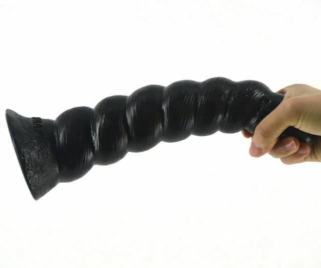 Thick Spiral Big Dildo Long Anal Plug Dong Suction Cup Masturbation Large