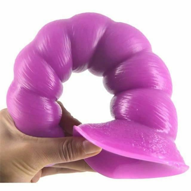 Thick Spiral Big Dildo Long Anal Plug Dong Suction Cup Masturbation Large
