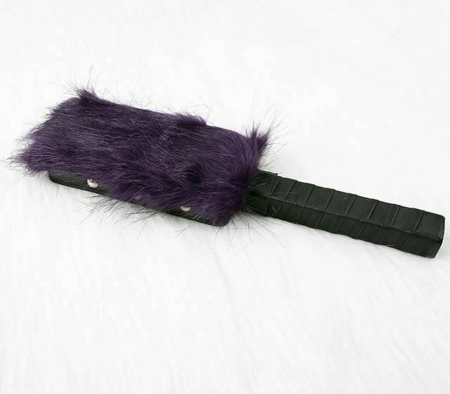 Black / Red White Purple Fur Paddle Bdsm Impact Play Spanking Fetish Kink