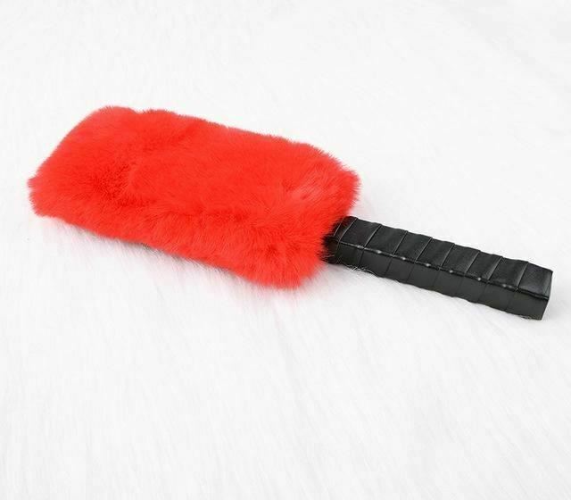 Black / Red White Purple Fur Paddle Bdsm Impact Play Spanking Fetish Kink