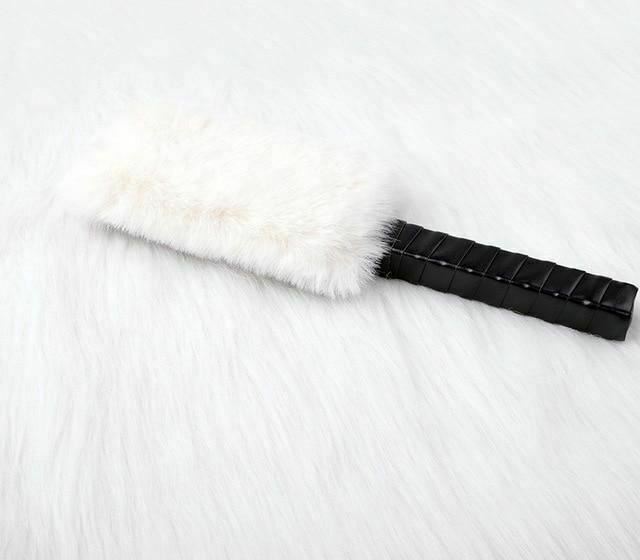 Black / Red White Purple Fur Paddle Bdsm Impact Play Spanking Fetish Kink