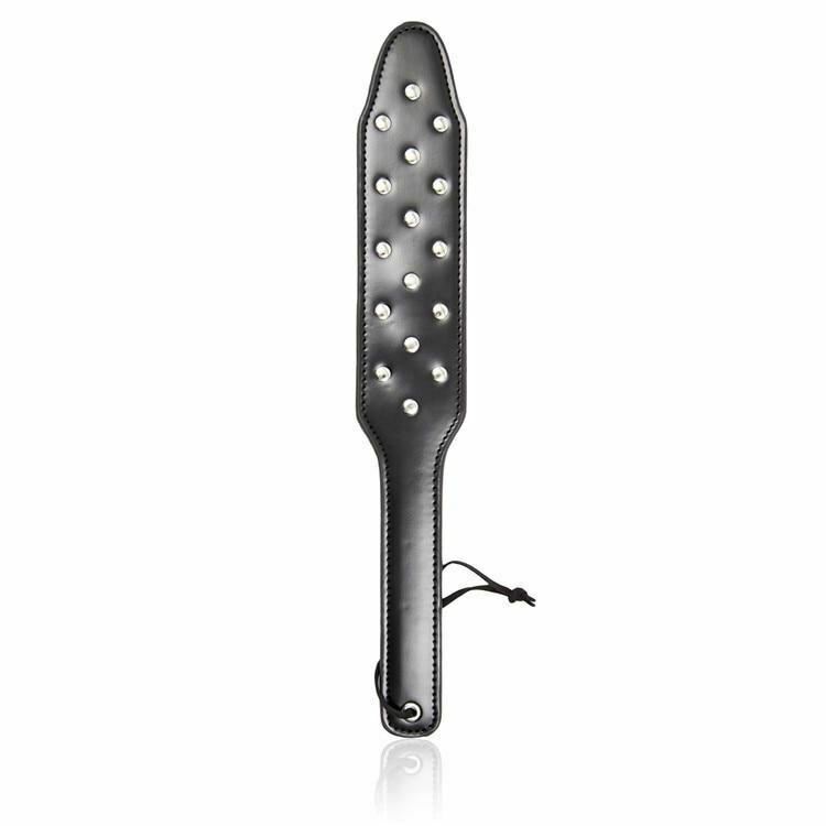 Bdsm Black Studs Faux Leather Spanking Paddle Sex Slave Fetish Toy
