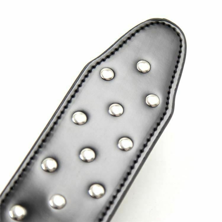 Bdsm Black Studs Faux Leather Spanking Paddle Sex Slave Fetish Toy