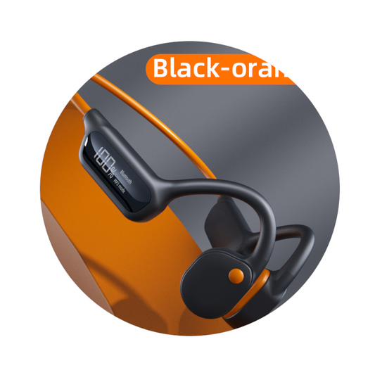 Black Orange Waterproof Bluetooth Headset 32Gb Memory Lightweight