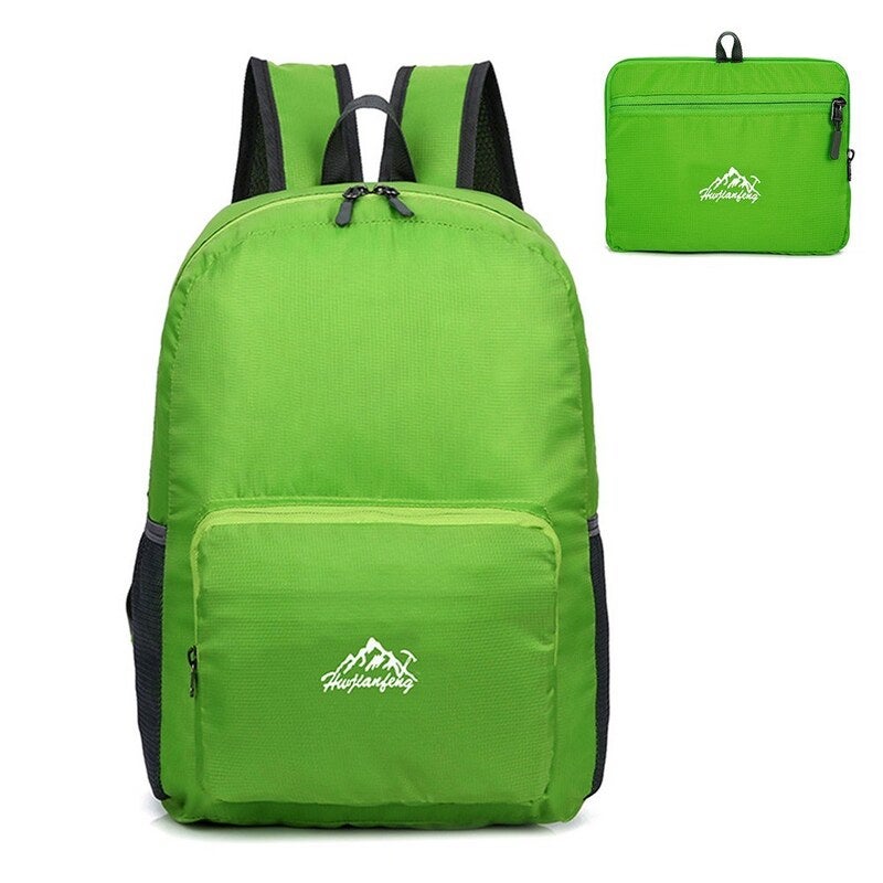 25L Ultra Lightweight Backpack Water Resistant Daypack Foldable Outdoor Bag For Camping Travel Hiking Black