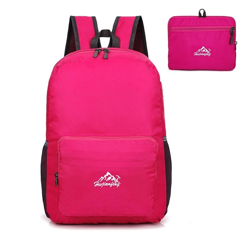 25L Ultra Lightweight Backpack Water Resistant Daypack Foldable Outdoor Bag For Camping Travel Hiking Black