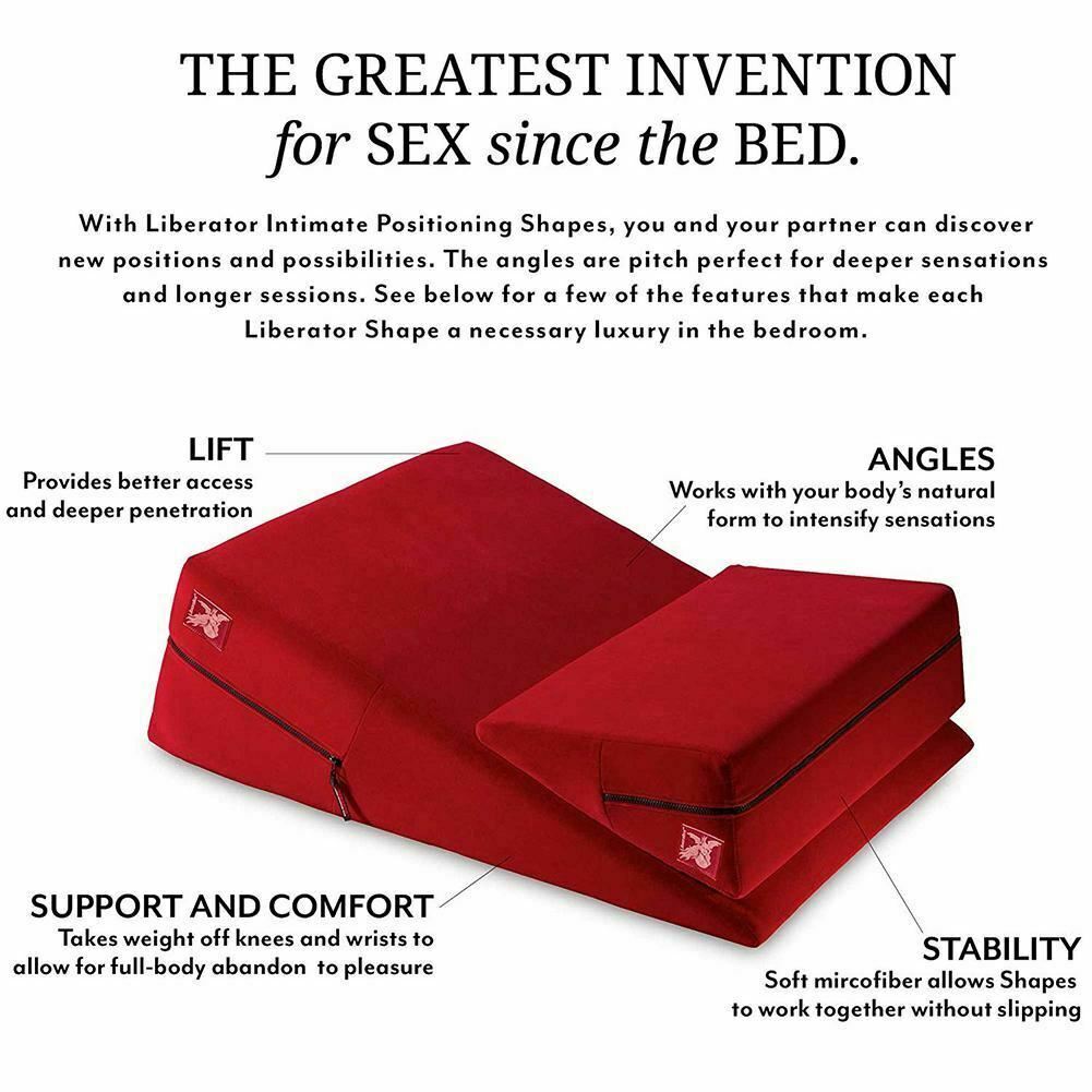 2 Pcs / Set Wedge Cushion Supportive Pillow Sex Position Enhancer Bdsm