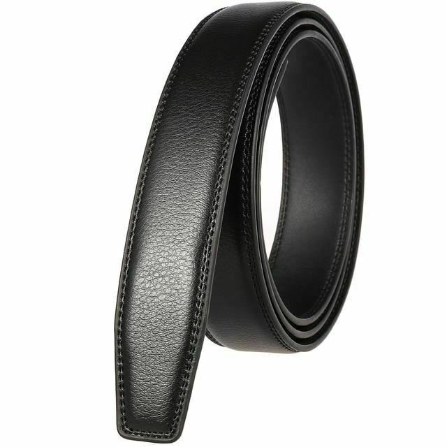 Black Red Real Leather Spanking Strap No Buckle Belt Bdsm Impact Fetish