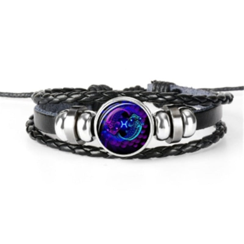 Veile Studios Zodiac Constellation Braided Design Bracelet For Men Women And Kids Fashion Jewellery