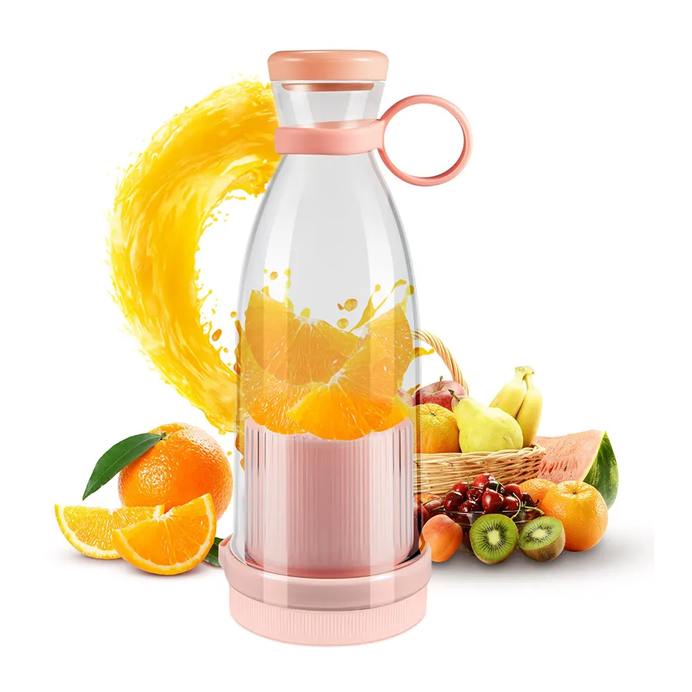 Rechargeable Mixers Fresh Fruit Juicers Blue Pink Usb Portable Bottle Mini Fast Electric Blender Smoothie Ice Maker