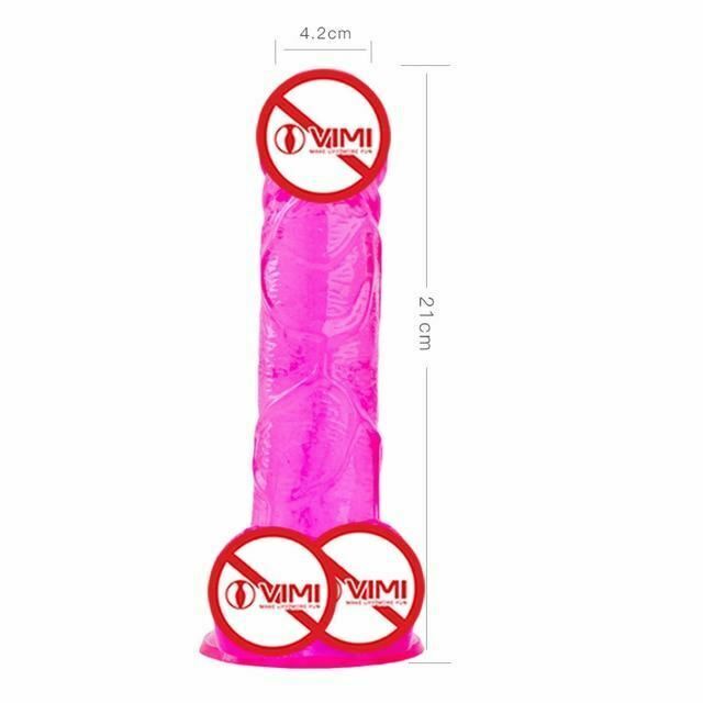 Realistic Jelly Dildo Deep Throat Training Cock And Balls Dong