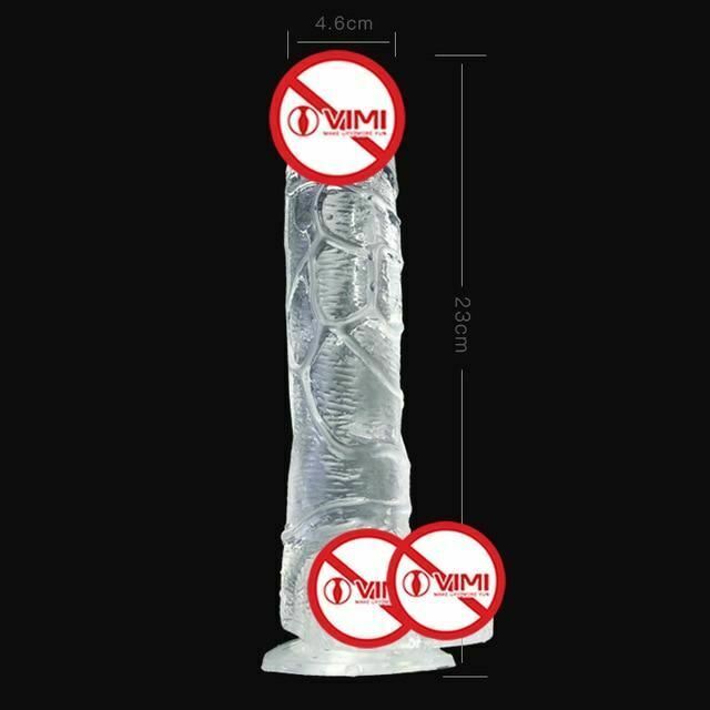 Realistic Jelly Dildo Deep Throat Training Cock And Balls Dong
