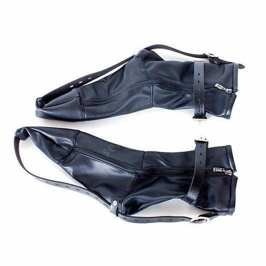 Feet Binder Booties Foot Fetish Bondage Restraints Pu Leather Shoes Bdsm