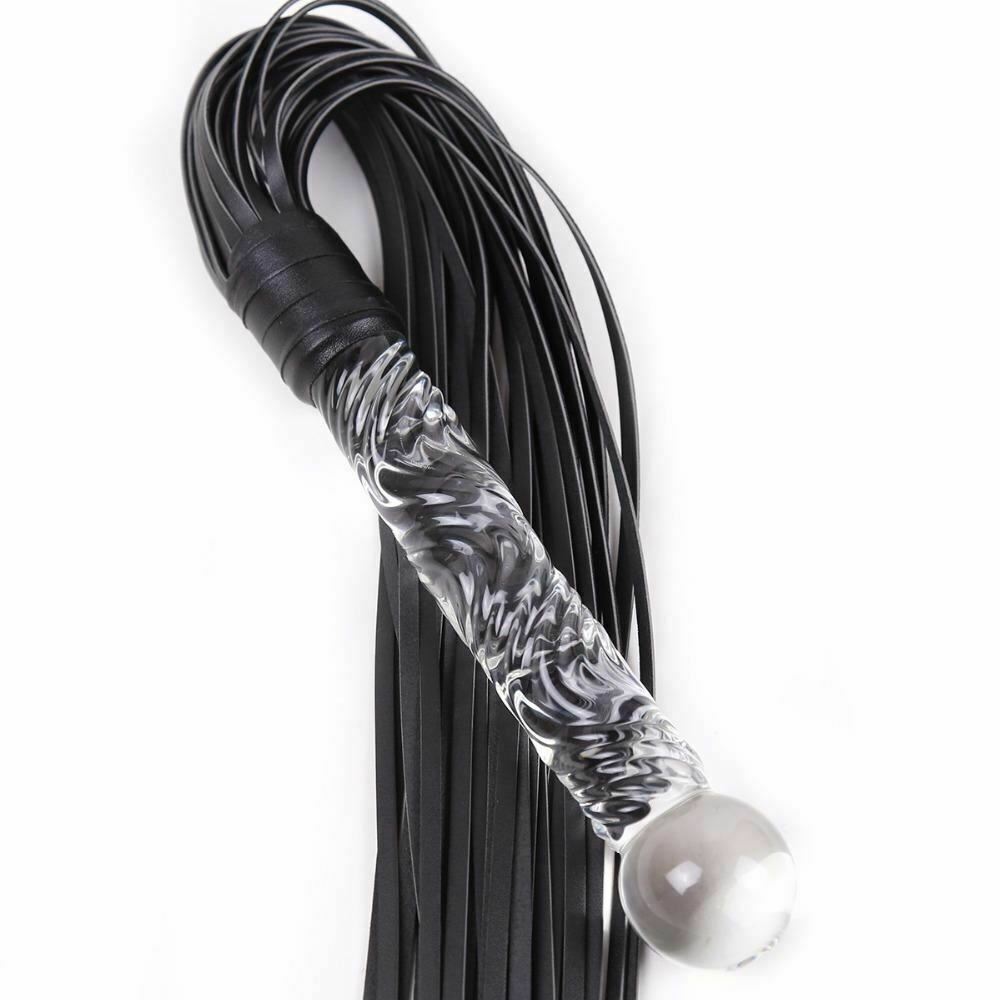 Bdsm Flogger Glass Dildo Handle Sex Toy Impact Play Spanking Fetish