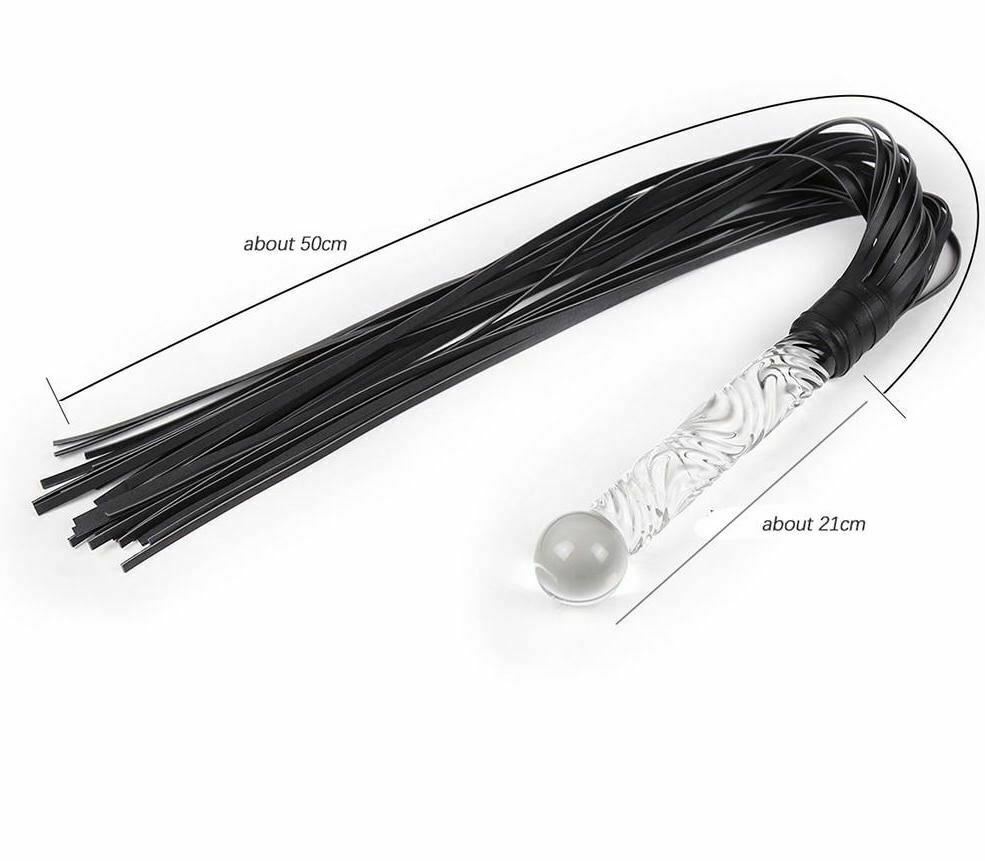 Bdsm Flogger Glass Dildo Handle Sex Toy Impact Play Spanking Fetish