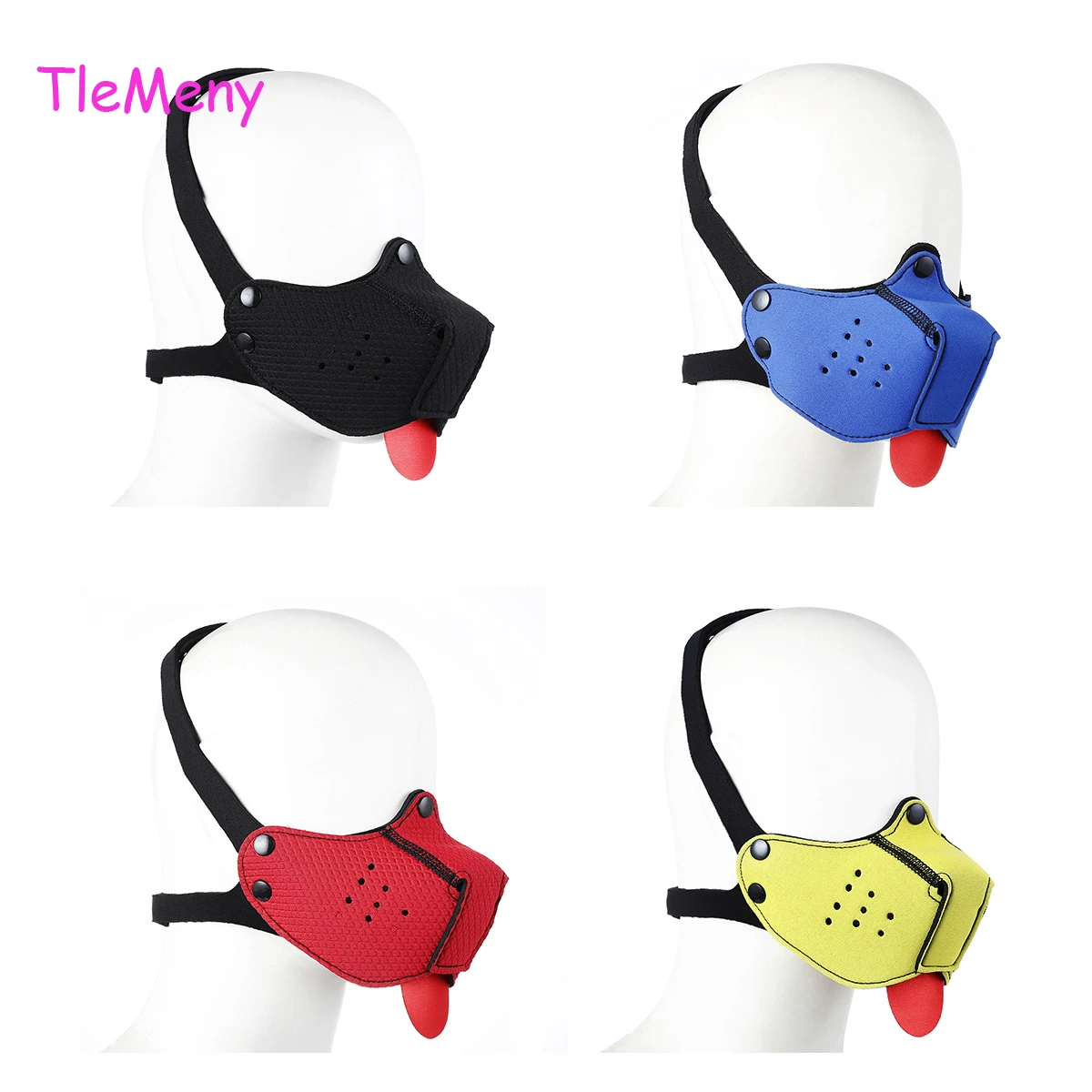 Sexy Dog Bdsm Bondage Puppy Play Hoods With Detachable Nose Slave Mask Fetish Sm Flirting Games Toys For Erotic