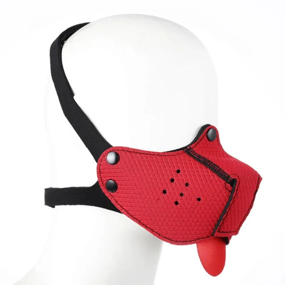 Sexy Dog Bdsm Bondage Puppy Play Hoods With Detachable Nose Slave Mask Fetish Sm Flirting Games Toys For Erotic