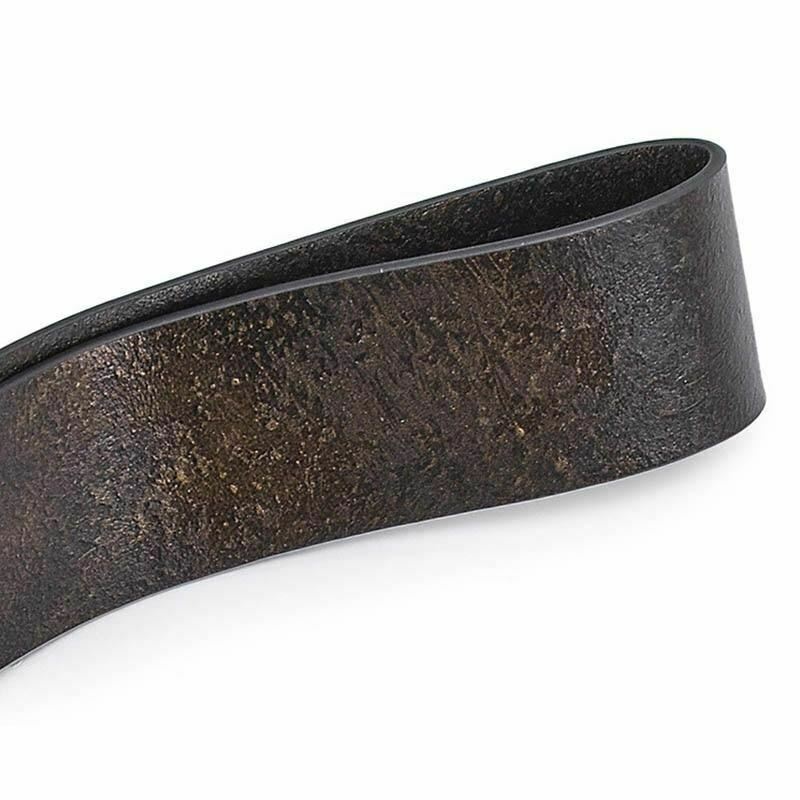 Bronze Leather Spanking Paddle Real Handle Impact Toy