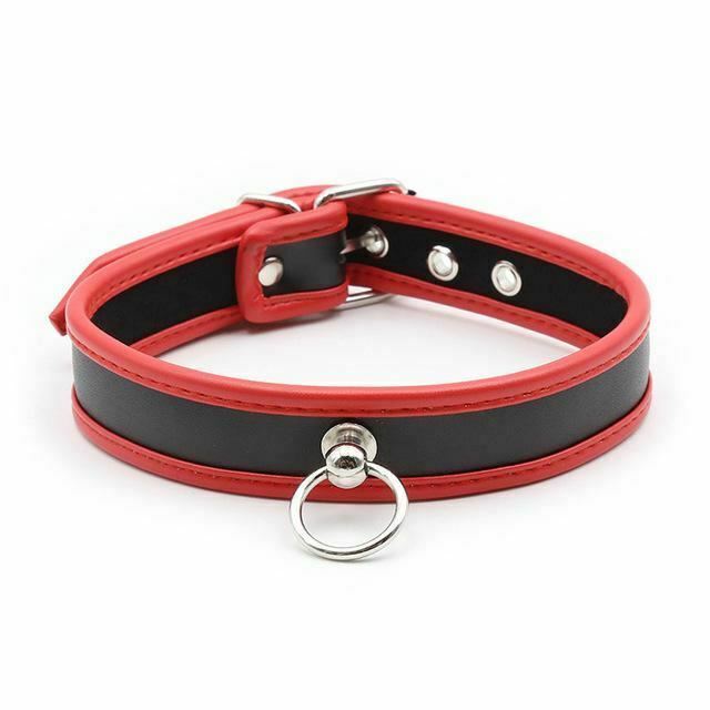 Soft Padded Collar Bdsm Pu Leather Slave Role Play Fetish Restraints Bondage