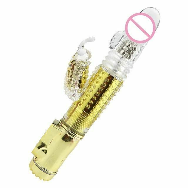 Telescopic Thrusting Rabbit Vibrator G-Spot Clitoral Stimulation
