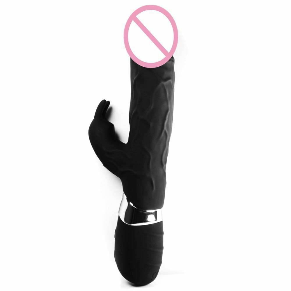 Realistic Dildo Rabbit Vibrator 7 Speed Powerful G Spot Clit Stimulation