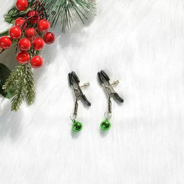 Christmas Bells Nipple Clamps Breast Clips Bdsm Bondage Restraints