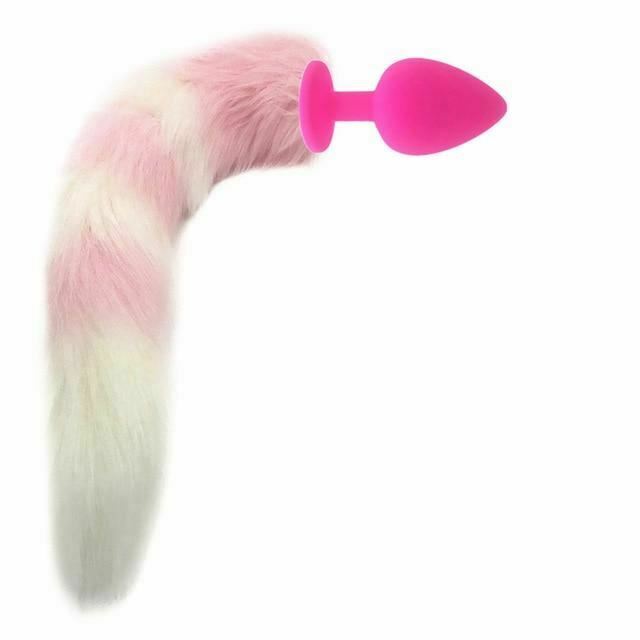 Pretty Pink Kitten Anal Butt Plug With Soft Tail Bdsm Pet Play