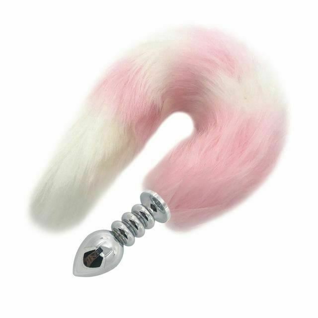 Pretty Pink Kitten Anal Butt Plug With Soft Tail Bdsm Pet Play