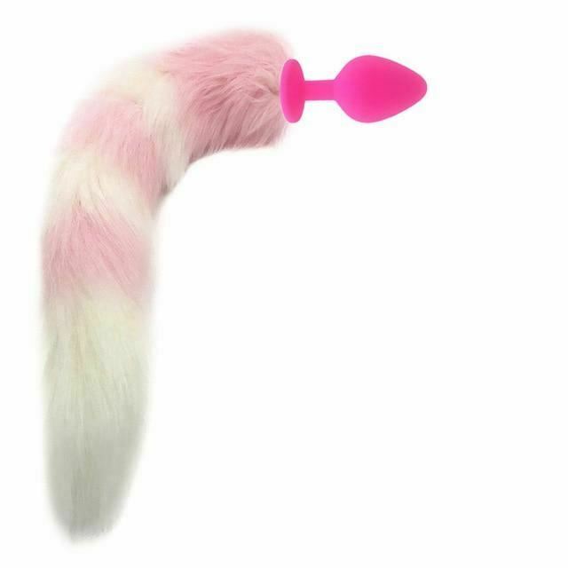 Pretty Pink Kitten Anal Butt Plug With Soft Tail Bdsm Pet Play