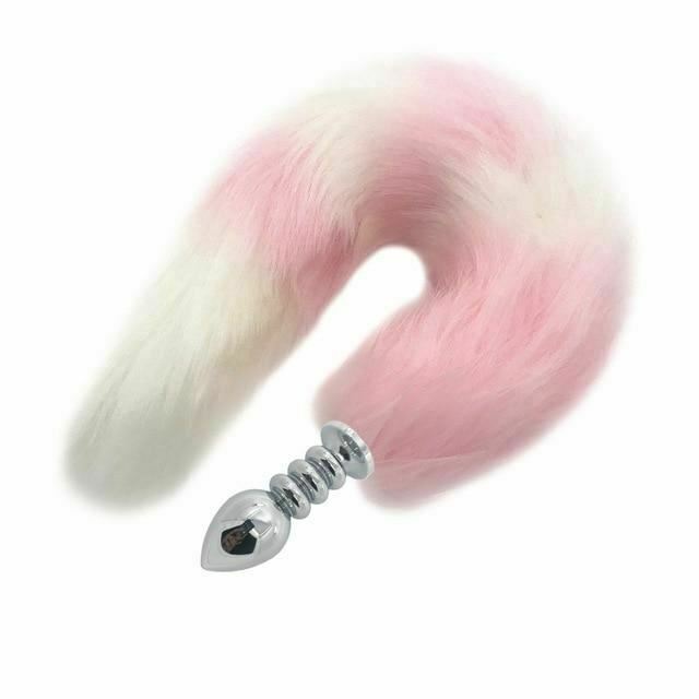 Pretty Pink Kitten Anal Butt Plug With Soft Tail Bdsm Pet Play
