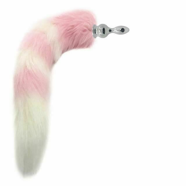 Pretty Pink Kitten Anal Butt Plug With Soft Tail Bdsm Pet Play