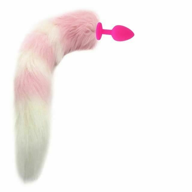 Pretty Pink Kitten Anal Butt Plug With Soft Tail Bdsm Pet Play