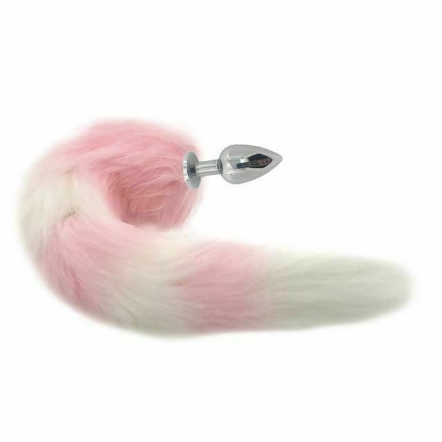 Pretty Pink Kitten Anal Butt Plug With Soft Tail Bdsm Pet Play