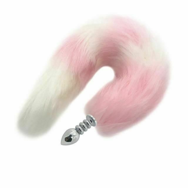 Pretty Pink Kitten Anal Butt Plug With Soft Tail Bdsm Pet Play